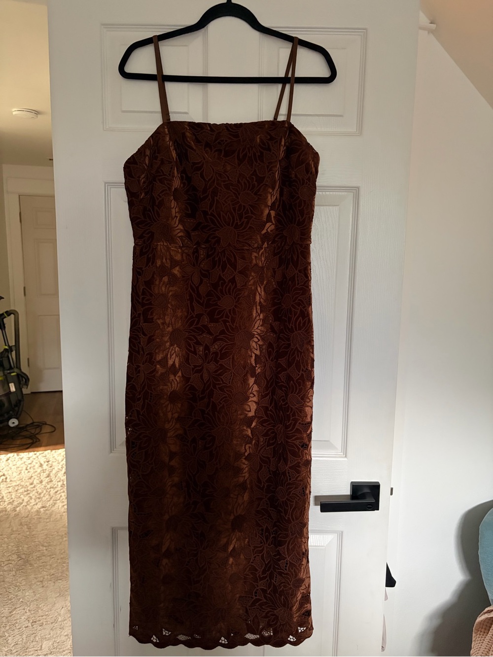 Baltic Born Kensington Brown Floral Lace Midi Dress